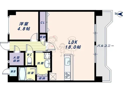 ユリシス エン ファミエ【7階】の間取り