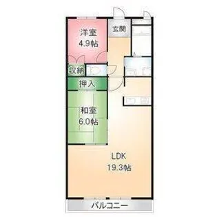 ピボットマンション八幡【1階】の間取り