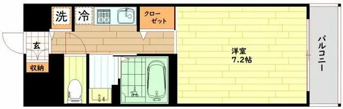 レジデンス南森町【9階】の間取り