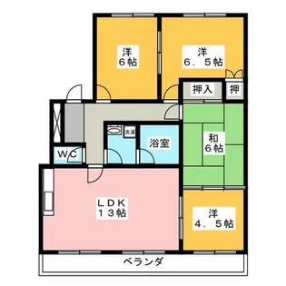 ドゥナーレ藤が丘【4階】の間取り