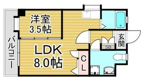 福岡県春日市上白水8丁目【マンション】の間取り