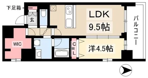 プレサンス錦ラウム【2階】の間取り
