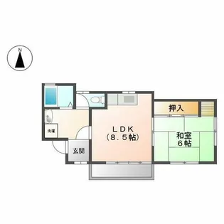第3栗本荘【202号室】の間取り