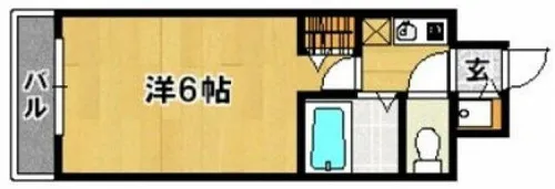 アンジェラス西新Ⅱ【1階】の間取り