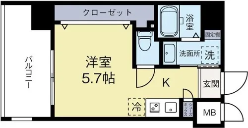 福岡県福岡市東区箱崎3丁目【マンション】の間取り