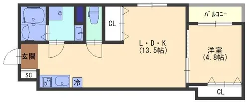 アート萱島EastA【2階】の間取り