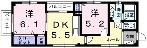 兵庫県姫路市網干区浜田【アパート】の間取り
