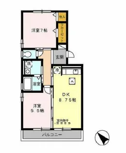 パークサイド前田【205号室】の間取り