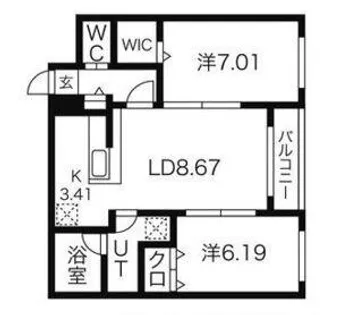 レジデンスKTM【1階】の間取り