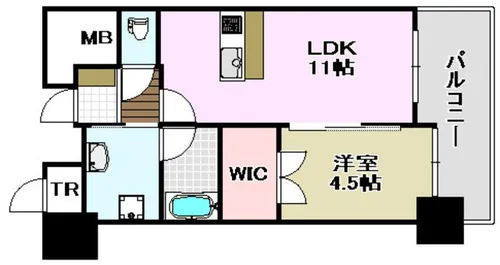 ヴェルドゥール南茨木【8階】の間取り