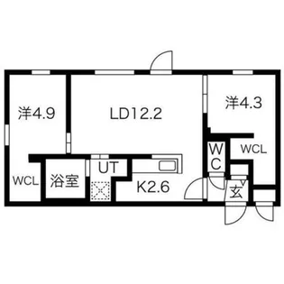 NOVA山鼻【4階】の間取り