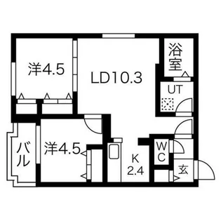 メニーズコート中央図書館【3階】の間取り