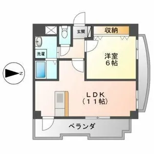 1LDKの間取り画像