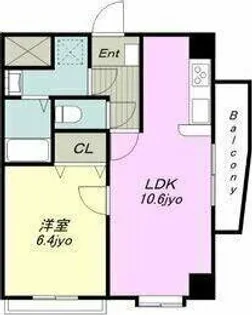 クイーンズ・スクエア【2階】の間取り