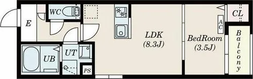Patina東枇杷島(パティーナヒガシビワジマ)【3階】の間取り