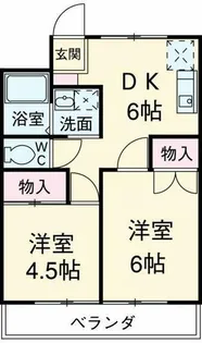コーポKAWAHARA【5階】の間取り