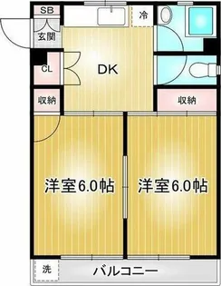後藤石坂コーポ【3階】の間取り