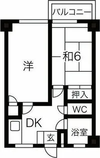 宝第一スカイハイツ【6階】の間取り