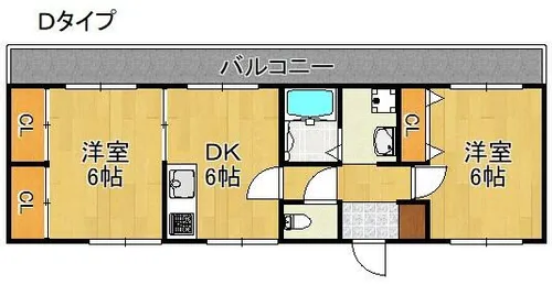 フラットコート【1階】の間取り