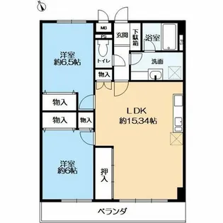 HACHIBUSE鳴尾【1階】の間取り
