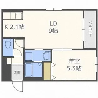 パロスバーデスコート中島公園【2階】の間取り