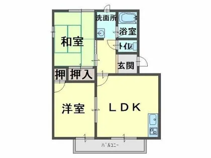 スカイハイツ植田【1階】の間取り