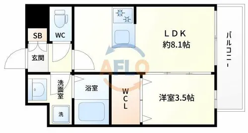 アートレジデンス吉野【2階】の間取り