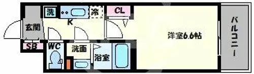 ファステート都島テーラー【9階】の間取り