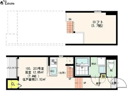 オプティマルコーポII【2階】の間取り