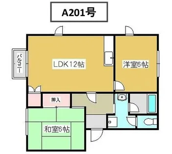 バローレ御立A棟【2階】の間取り