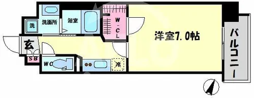 スワンズシティ大阪城北詰【3階】の間取り