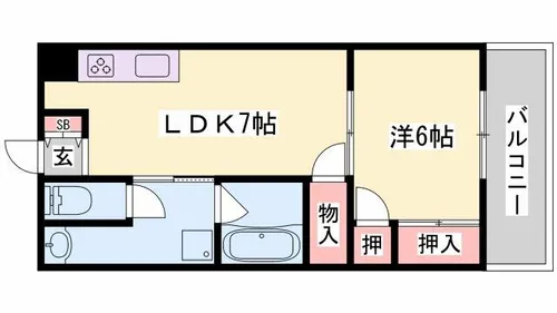 コーポラス神子岡【5階】の間取り