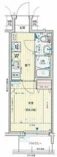 アドバンス難波南ノエル【9階】の間取り