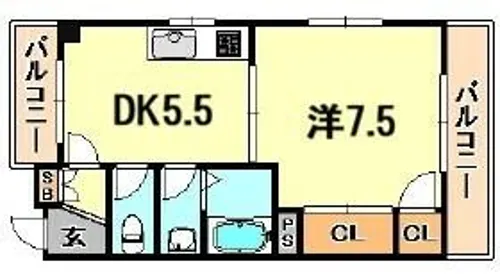 セントラルハイツ国香【3階】の間取り