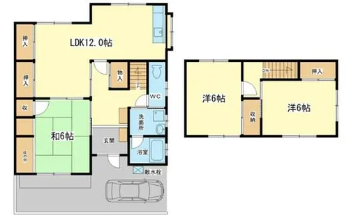 兵庫県姫路市勝原区丁【一戸建】の間取り