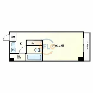 1Kの間取り画像