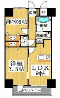 2LDKの間取り画像