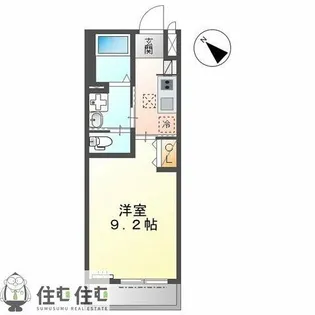 エクシードB【107号室】の間取り