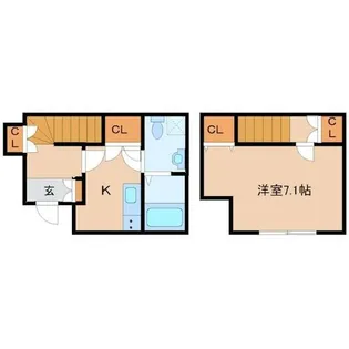 あんしん+稲葉荘【1階】の間取り