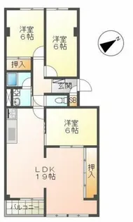 藤和しらさぎハイタウン B棟【1107号室】の間取り
