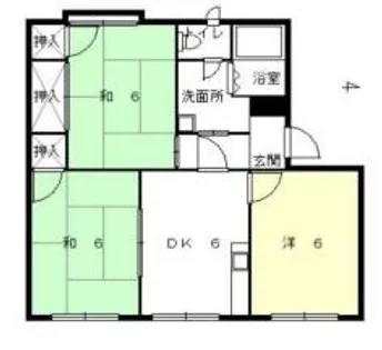 タウニィノース今宿【102号室】の間取り
