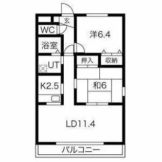 メイヤーメゾネット【203号室】の間取り