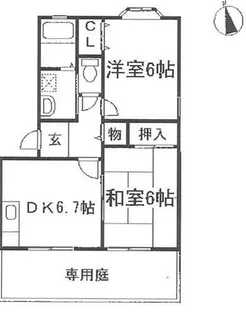 ジュネス香呂【1階】の間取り