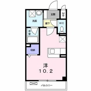 キングスコート桑津【2階】の間取り