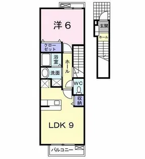 カレントハウス【2階】の間取り