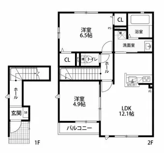 パストラル沼2【2階】の間取り