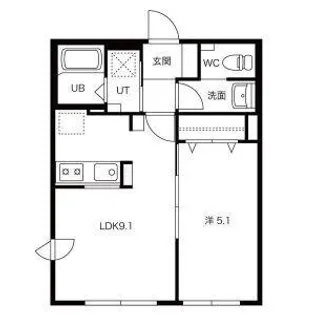 フェリーチェ琴似【3階】の間取り