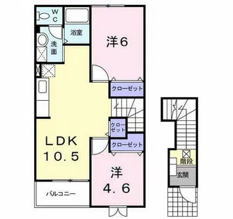 オネストハウスC【2階】の間取り