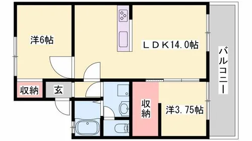 クレア【2階】の間取り