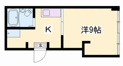 インタービレッジ塩町Ⅲ【2-A号室】の間取り